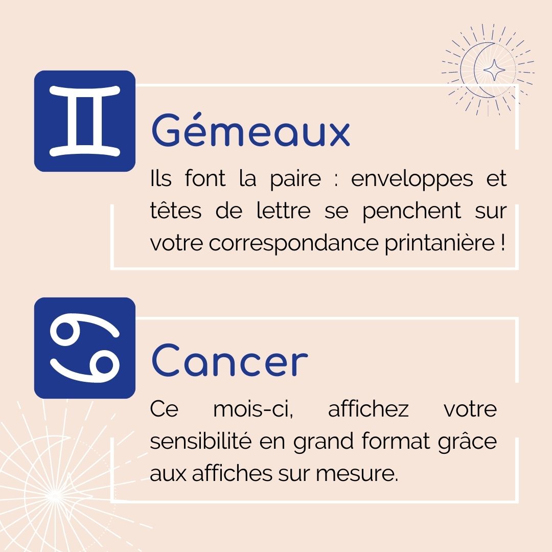 Astroprint - gémeaux et cancers